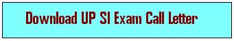 UP SI Physical, PET Admit Card 2015
