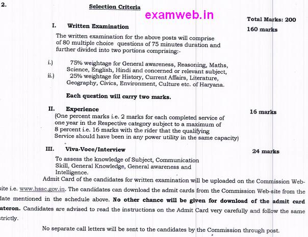 HSSC LDC UDC Admit Card